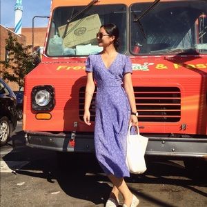 Realisation Par the Teale Wrap Dress Purple Haze Silk